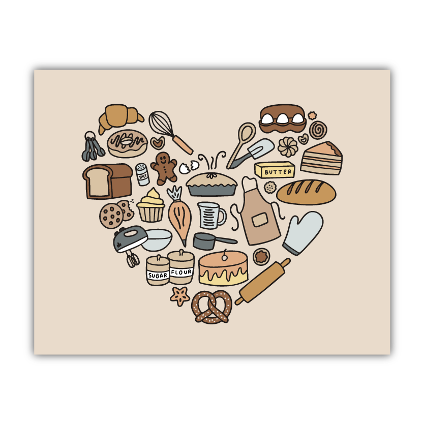 Baking Heart Print