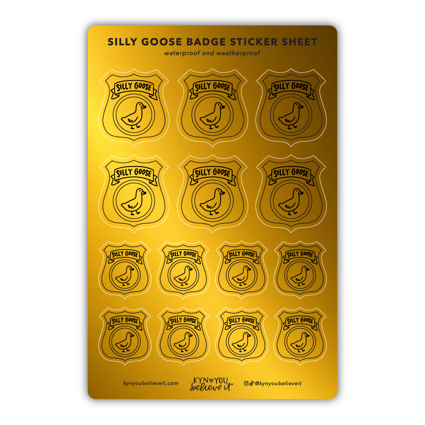 Silly Goose Sticker Sheet