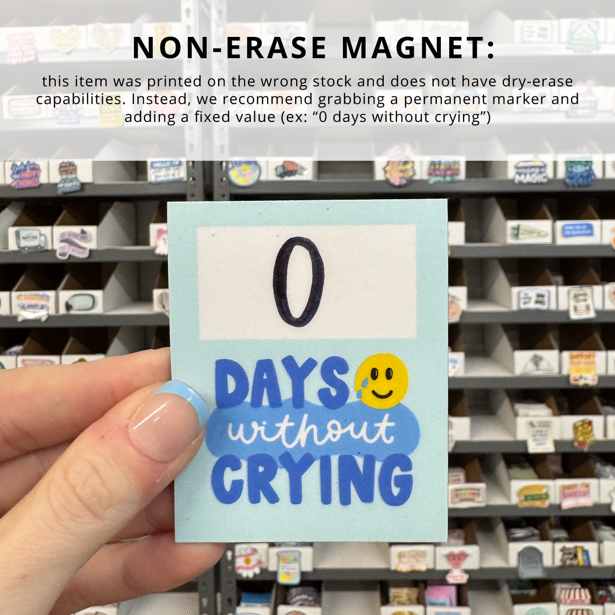 IMPERFECT Days Without Crying Magnet (Non-Erase)