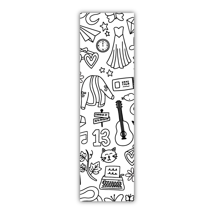Eras Pattern Coloring Bookmark