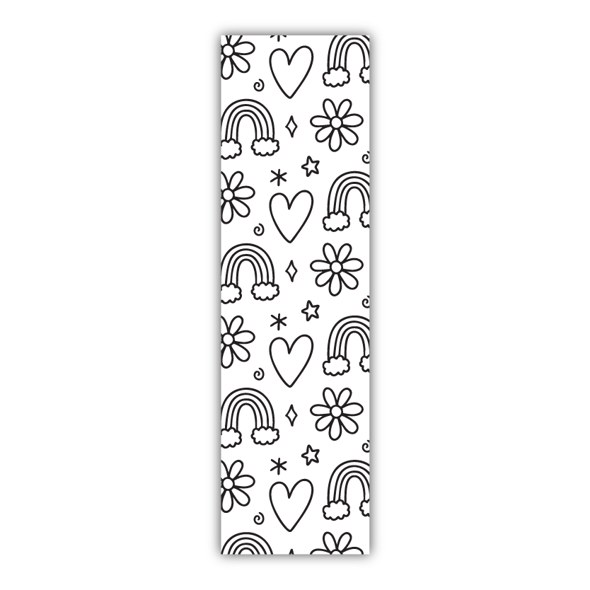 Rainbow Pattern Coloring Bookmark