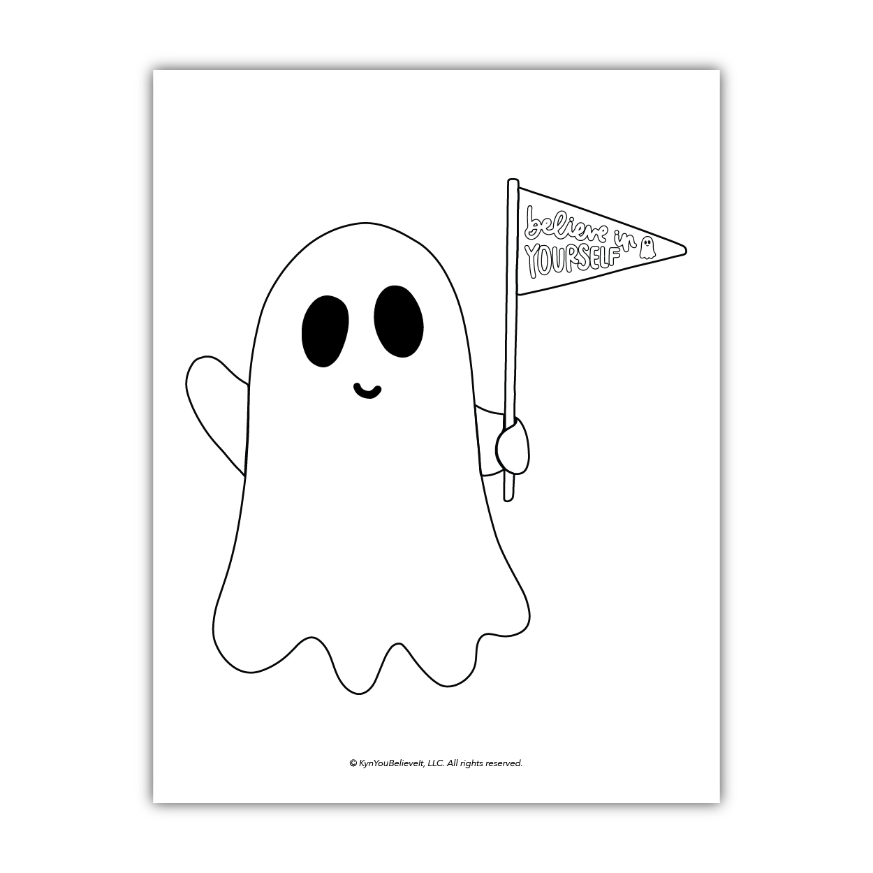 Believe in Yourself Coloring Sheet