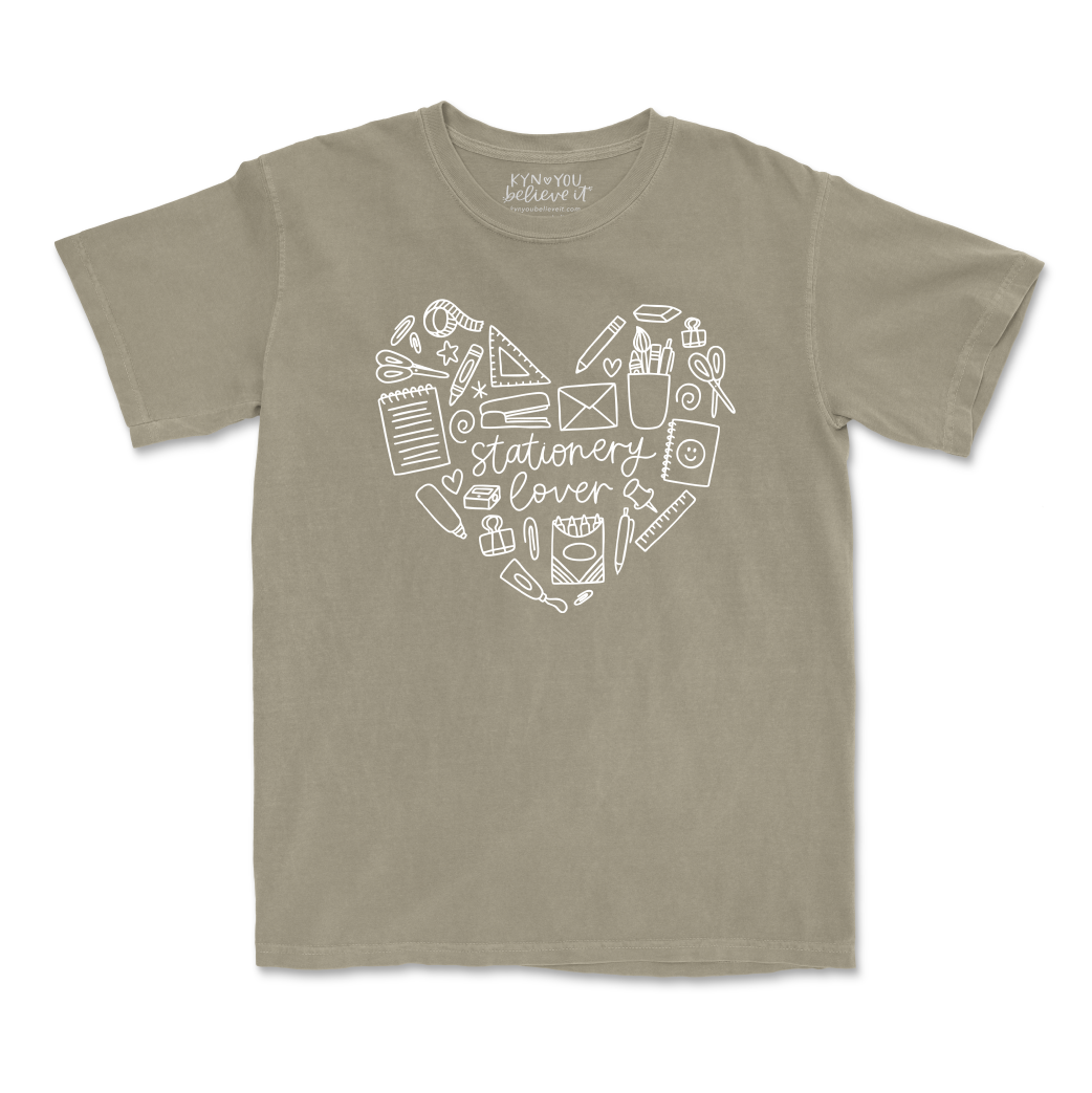 Stationery Lover Tee (Khaki)