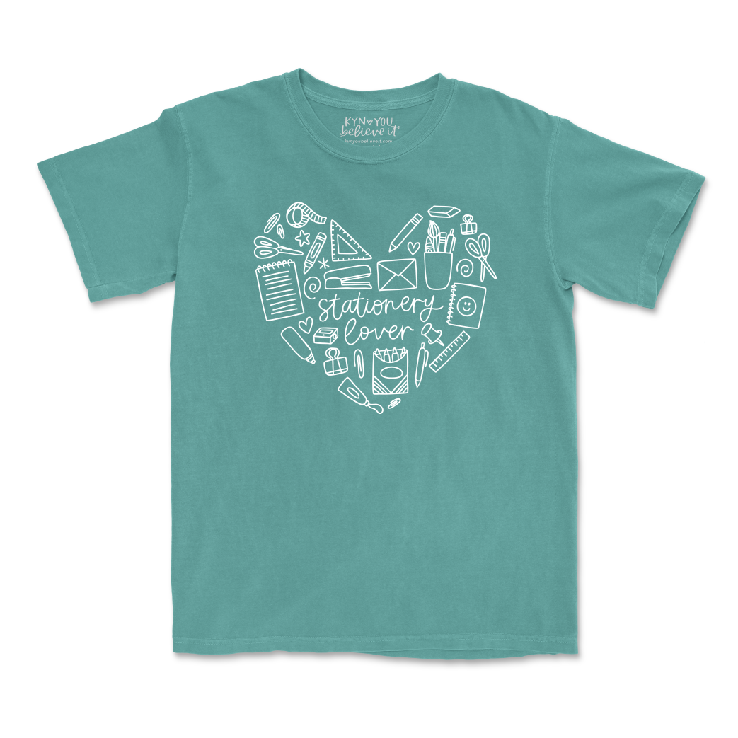 Stationery Lover Tee (Seafoam)