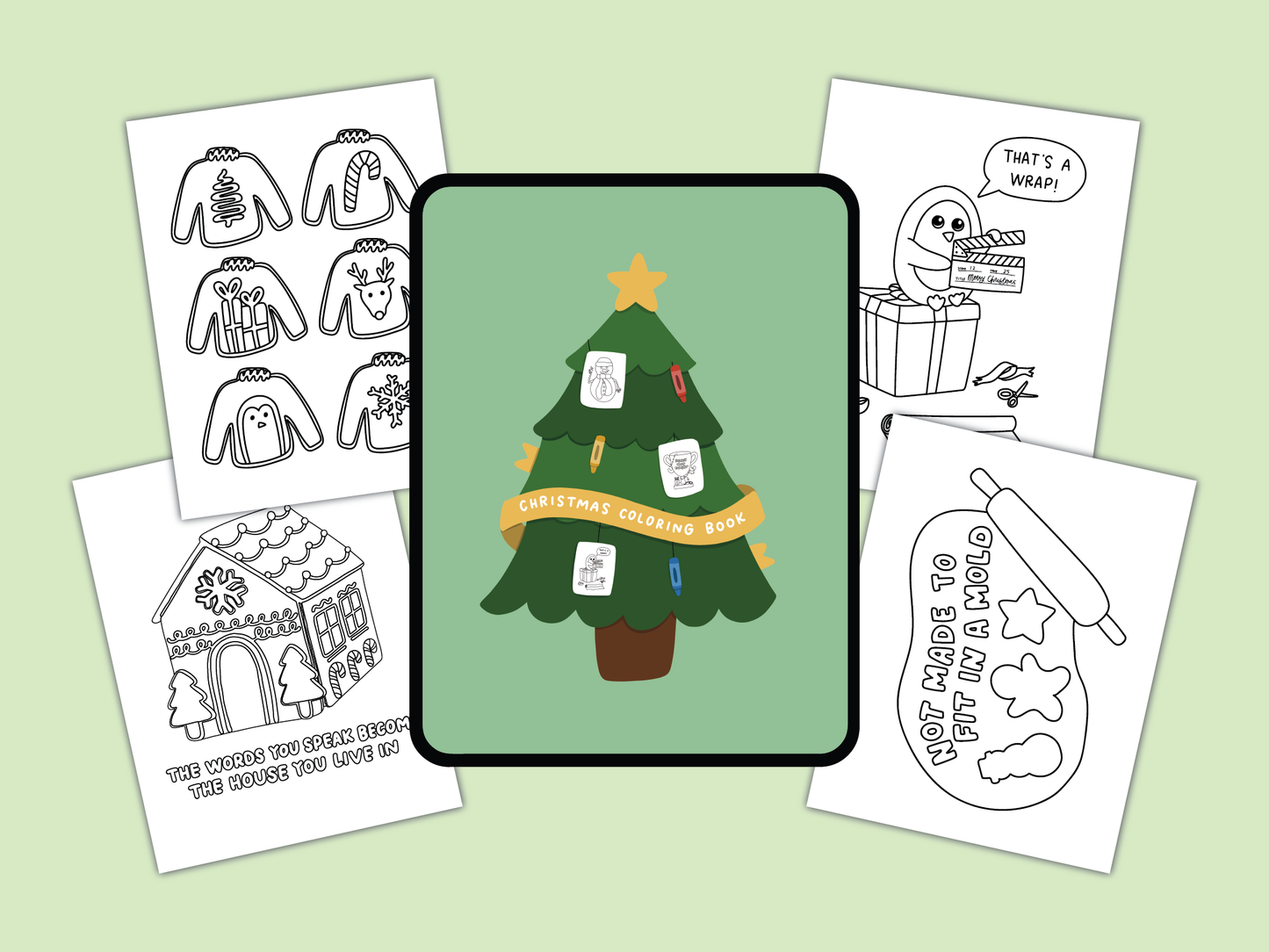 Digital Christmas Coloring Book