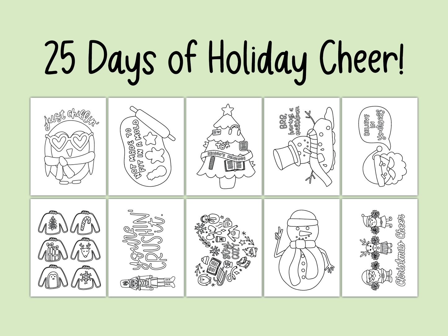 Digital Christmas Coloring Book