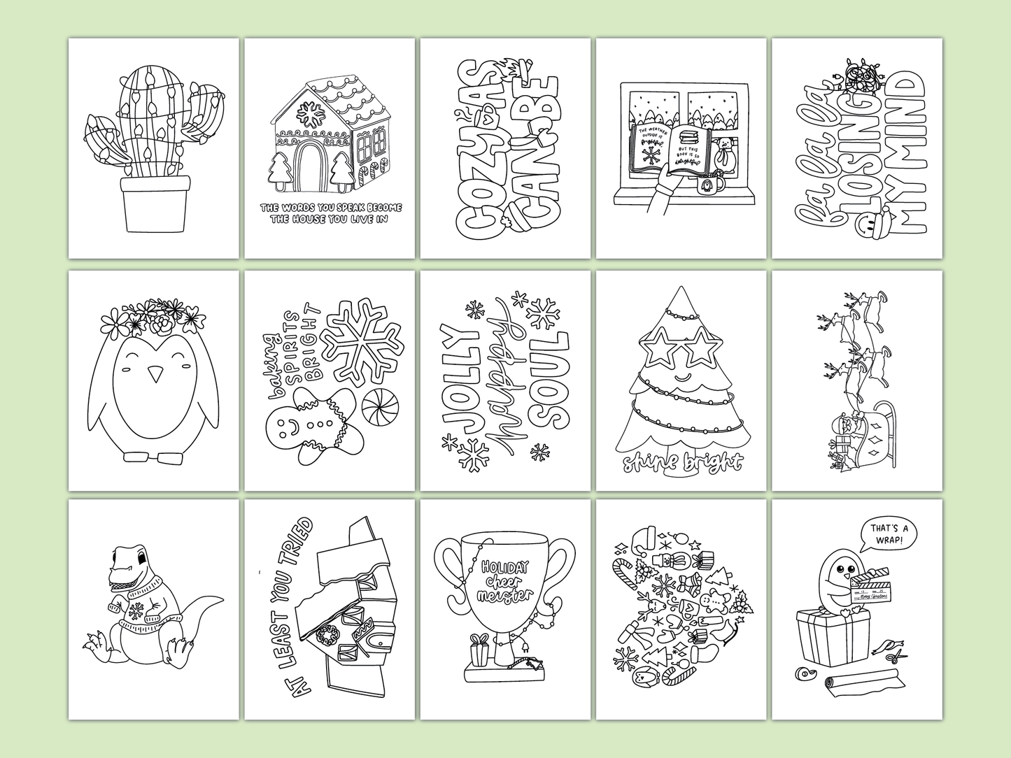 Digital Christmas Coloring Book