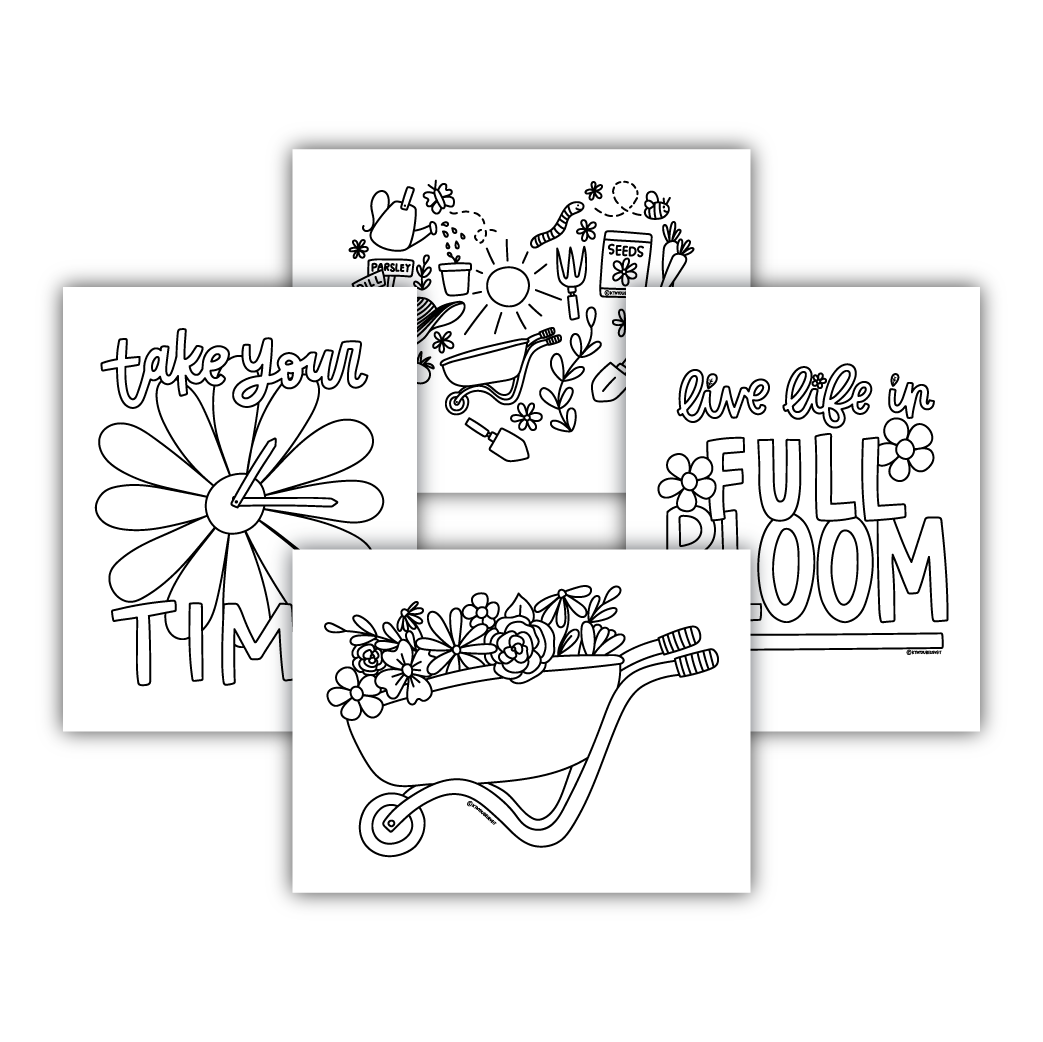 Back In The Garden Coloring Sheets (KYCI #1)