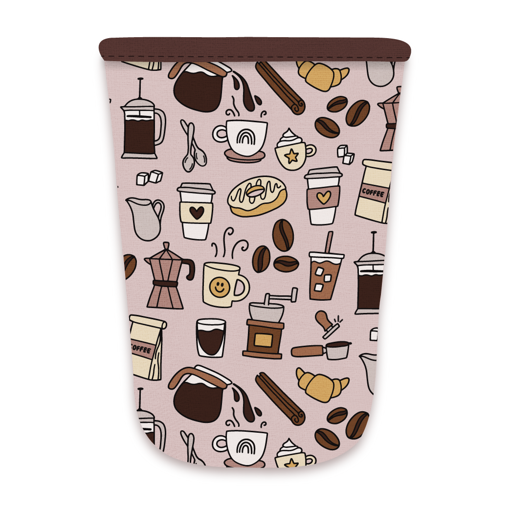Coffee Pattern Drink Sleeve