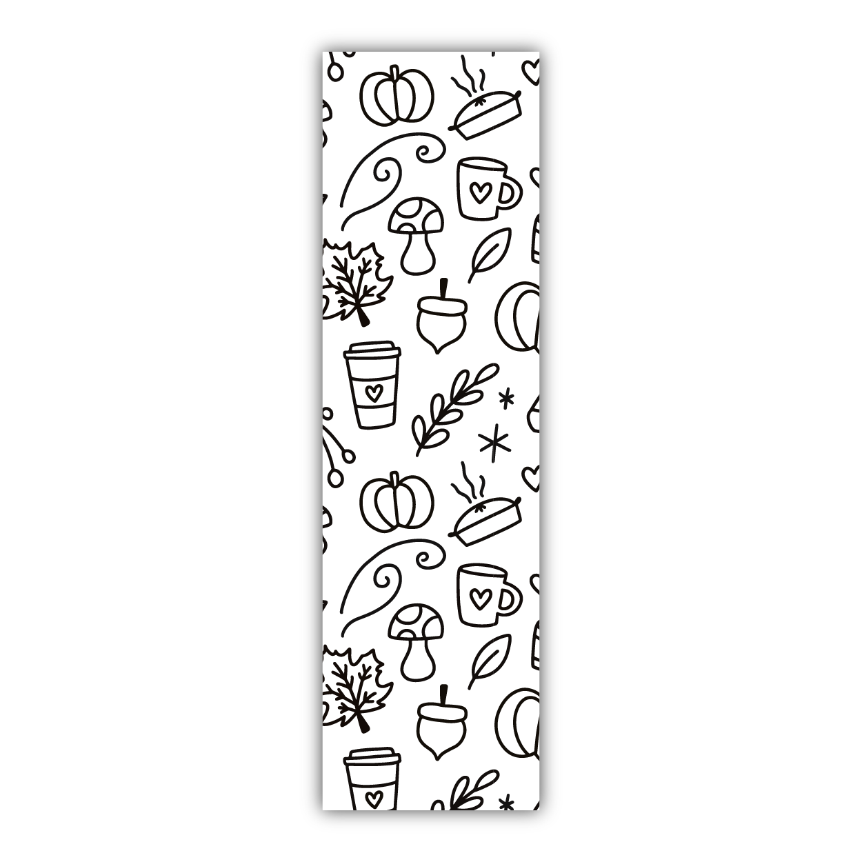 Fall Pattern Coloring Bookmark