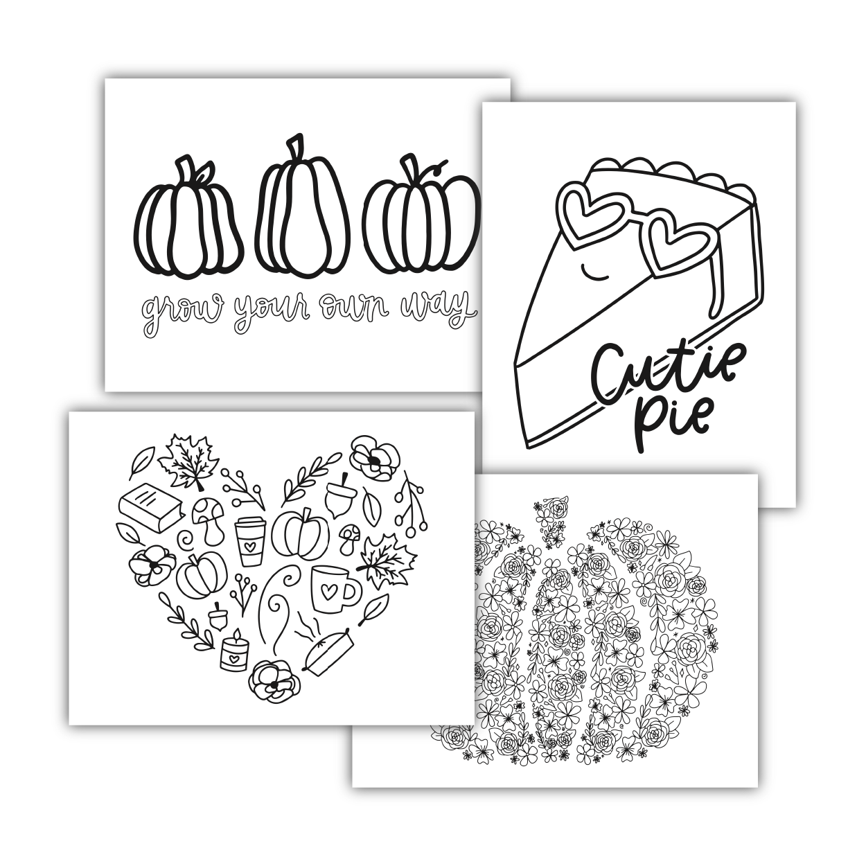 Fall Coloring Sheets (Digital Download)