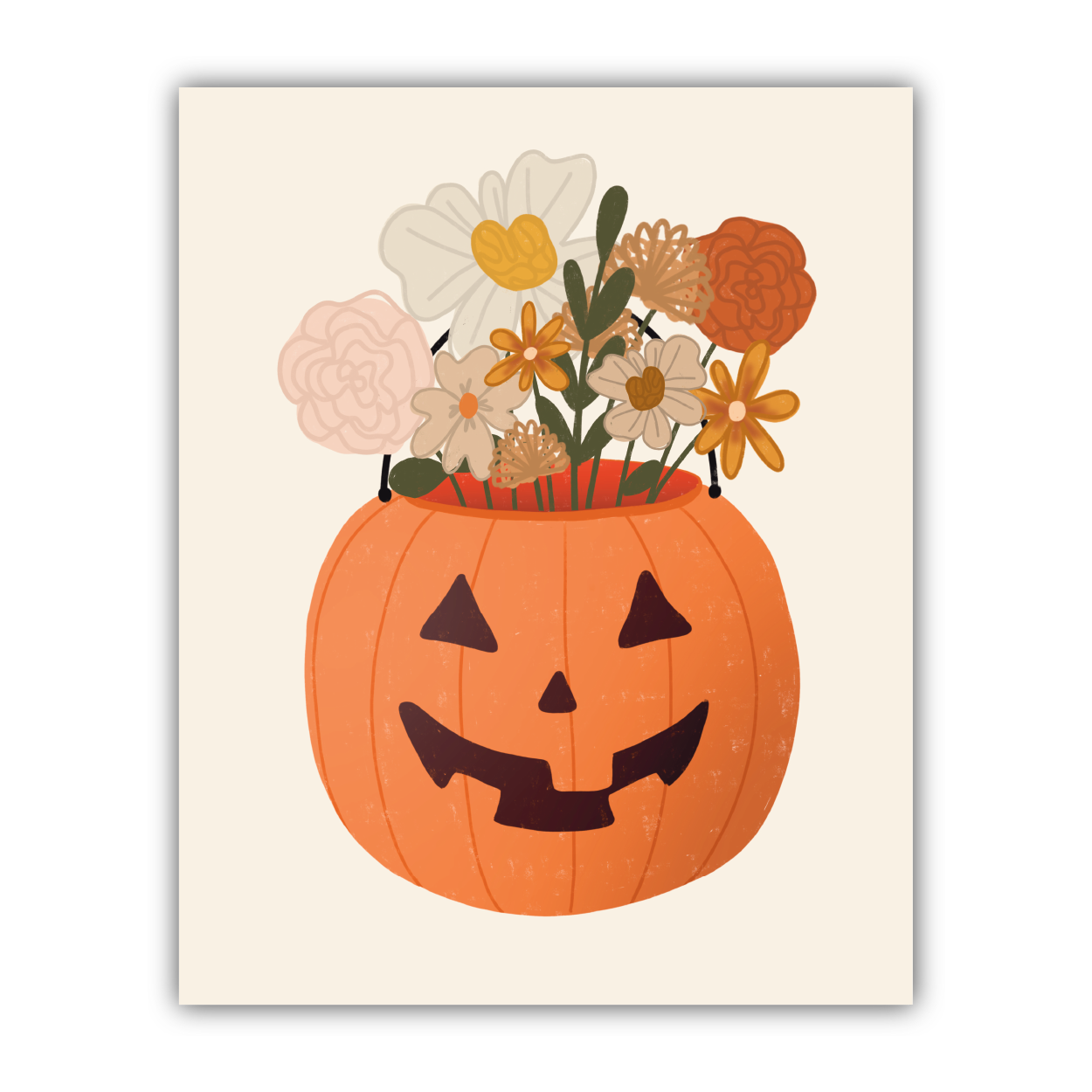 Floral Pumpkin Print