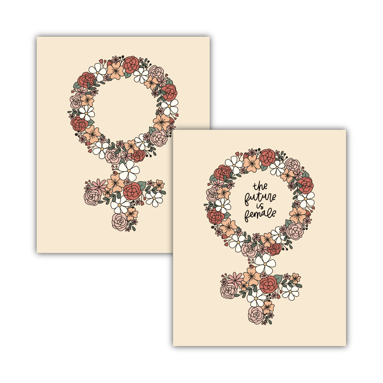 Floral Female Symbol Print