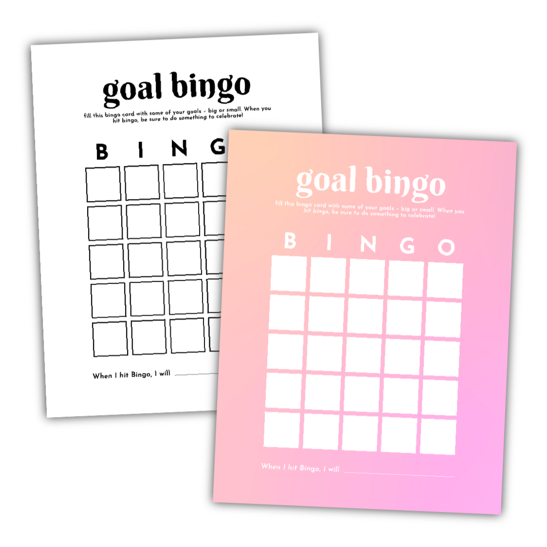 Goal Bingo (Digital Download)
