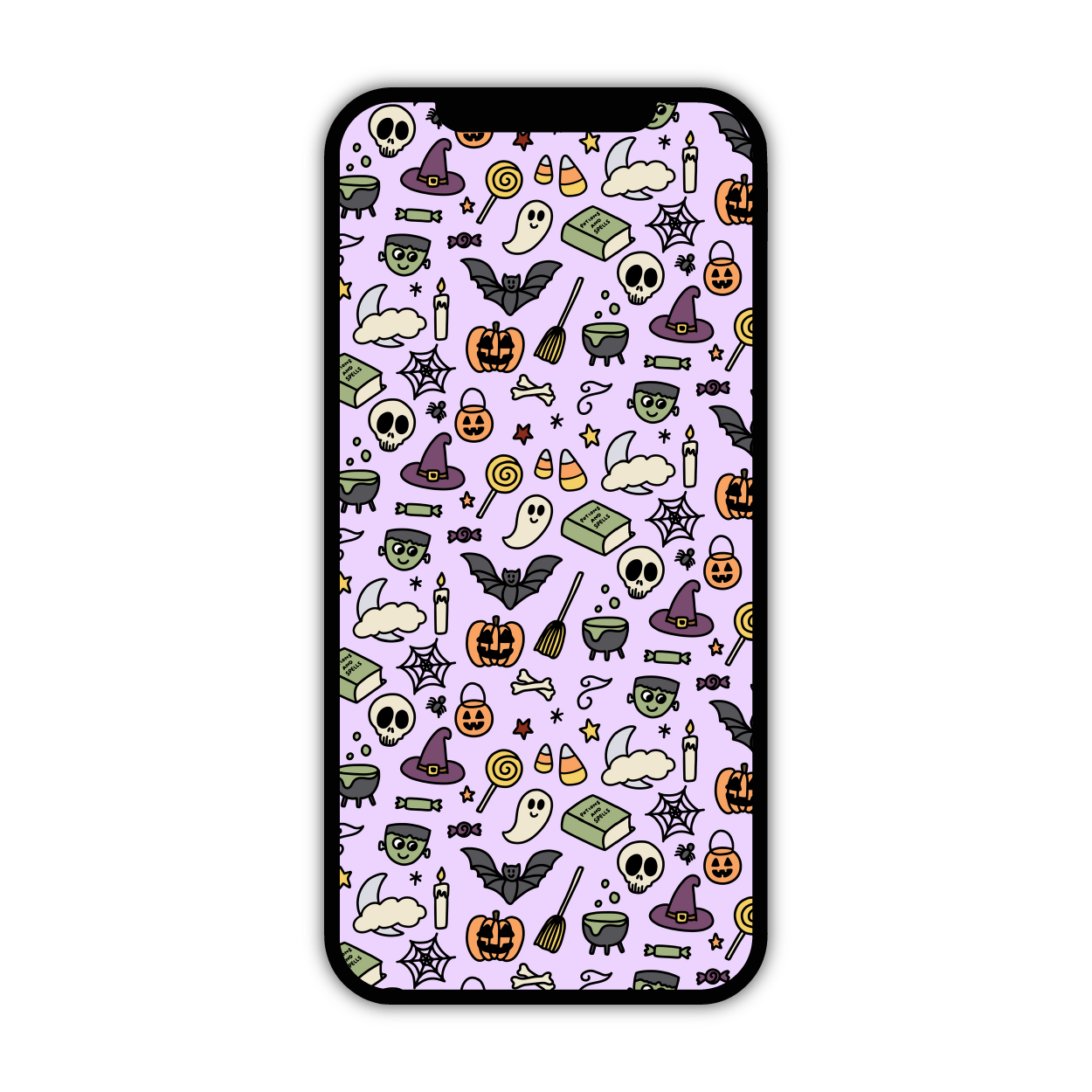 Halloween Pattern Phone Wallpaper
