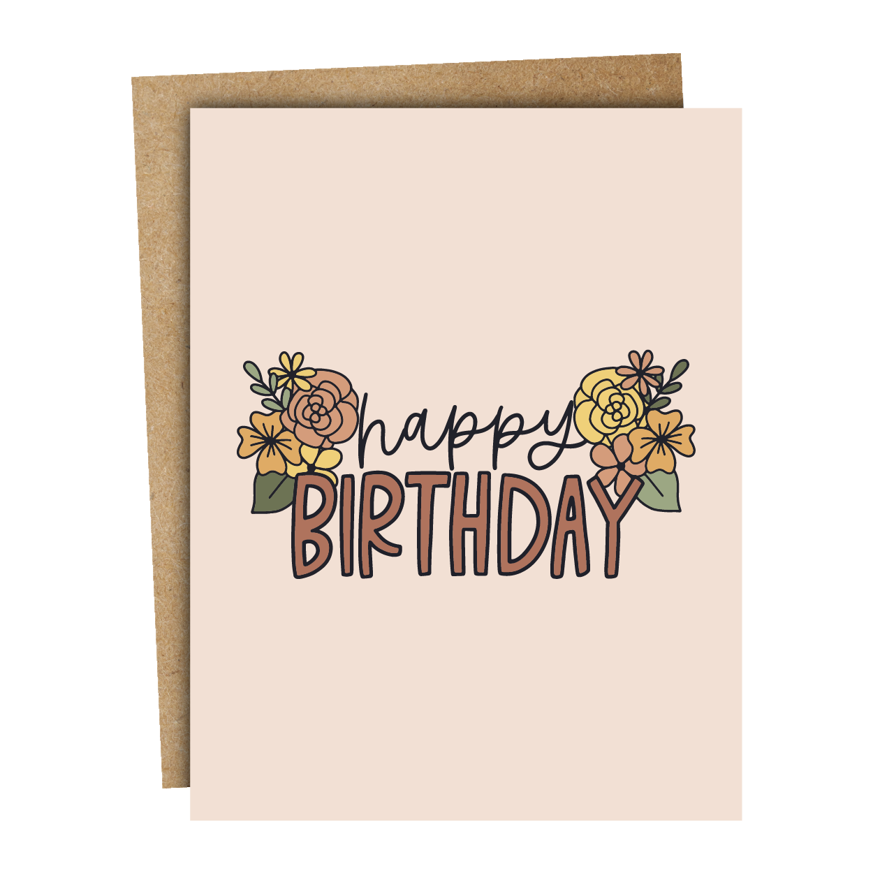 Floral Happy Birthday Card