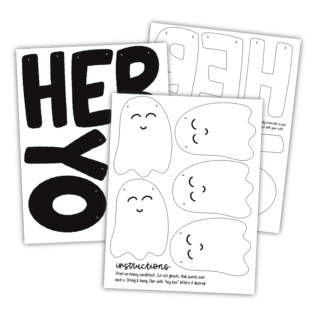Hey Boo Garland (Digital Download)