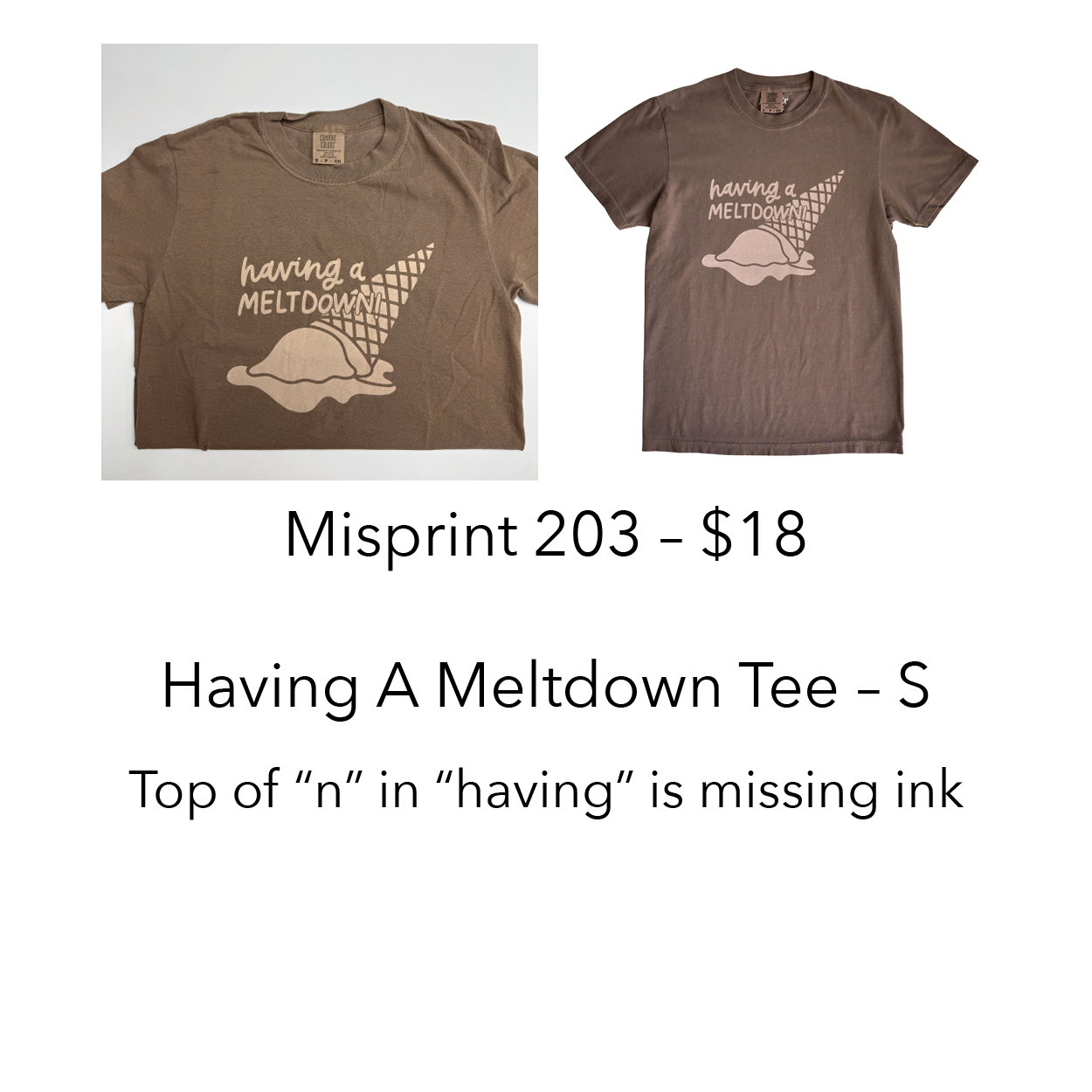 Imperfect / Misprint Apparel - S