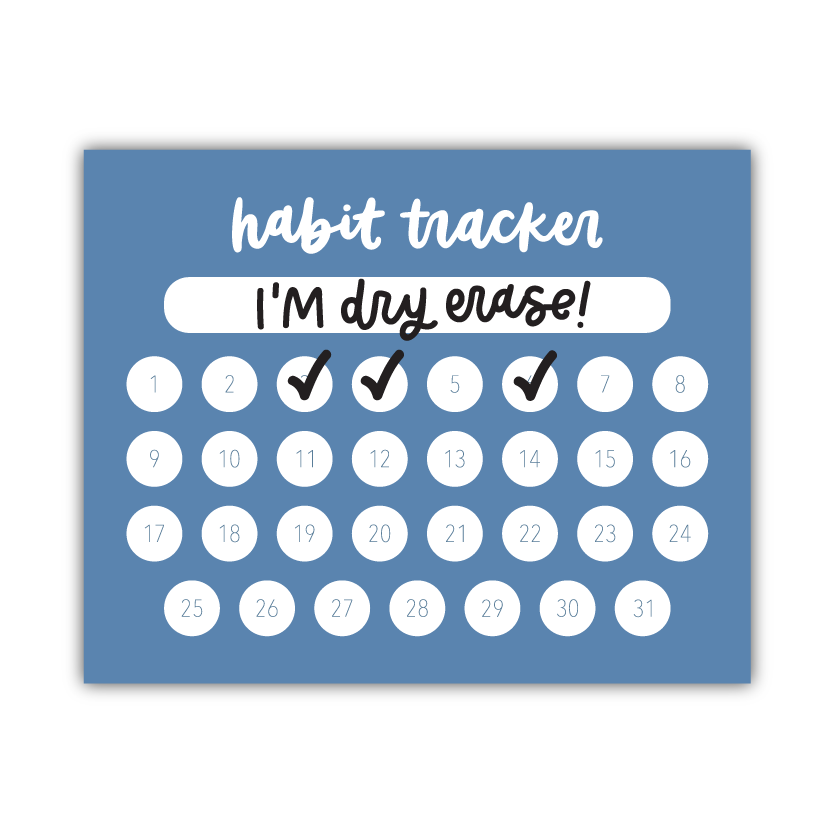 Monthly Habit Tracker Dry Erase Magnet