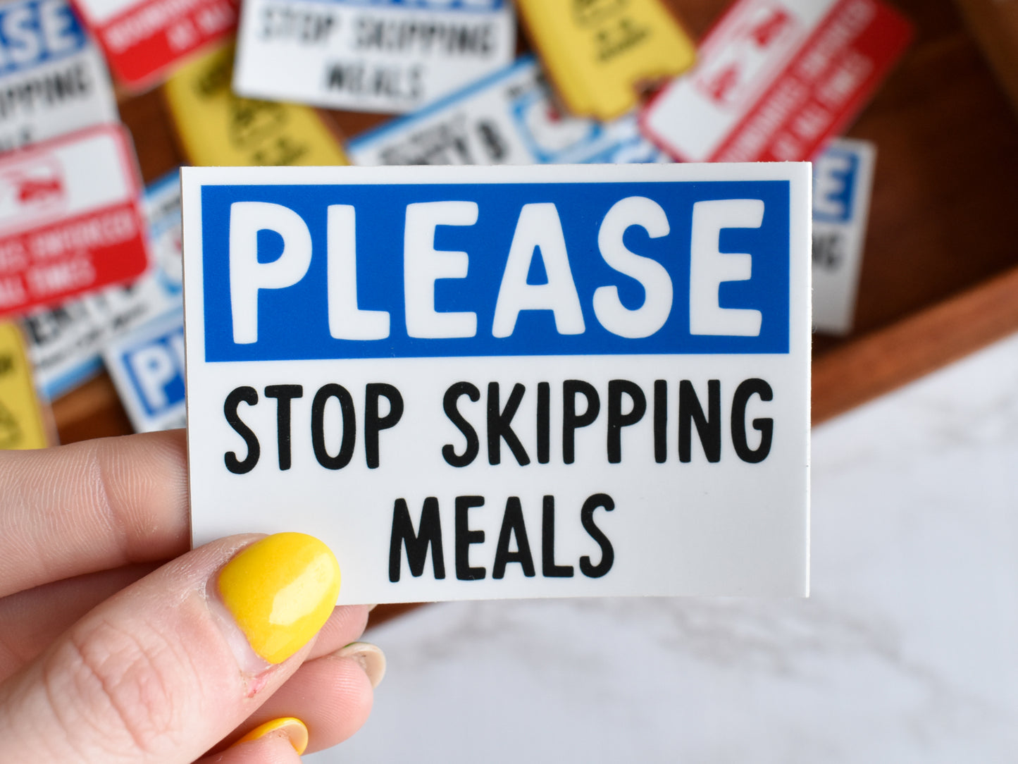 Stop Skipping Meals Sticker