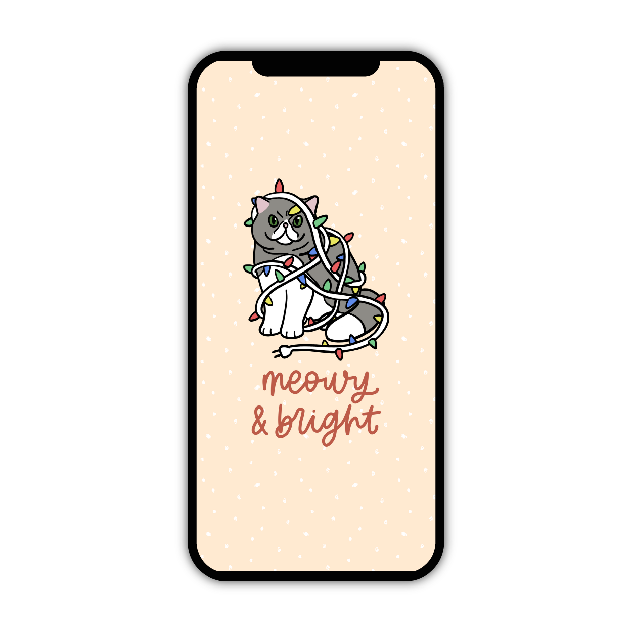 Meowy and Bright Phone Wallpaper
