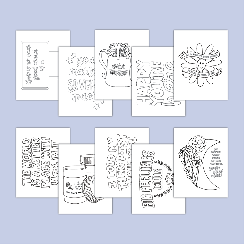 Mental Health Coloring Book