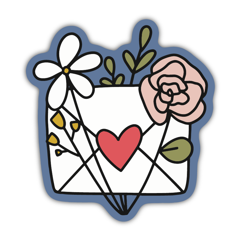 Floral Envelope Sticker