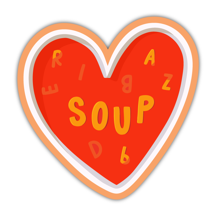 Soup Heart Sticker