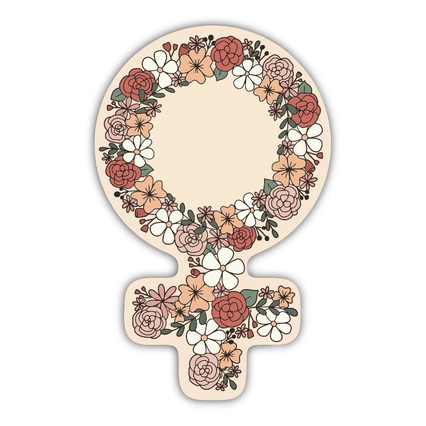 Floral Female Symbol Sticker