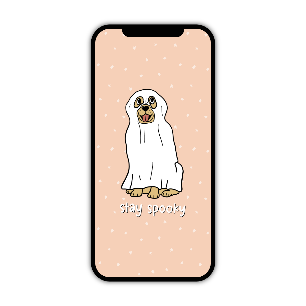 Stay Spooky Dog Phone Wallpaper