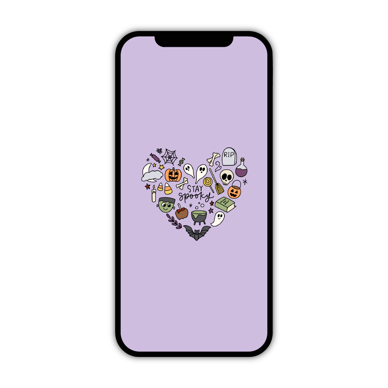 Stay Spooky Heart Phone Wallpaper