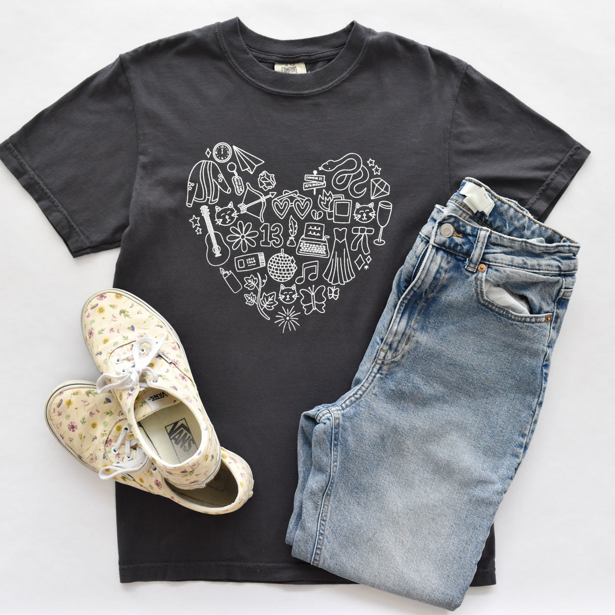 Eras Heart Tee (Charcoal)