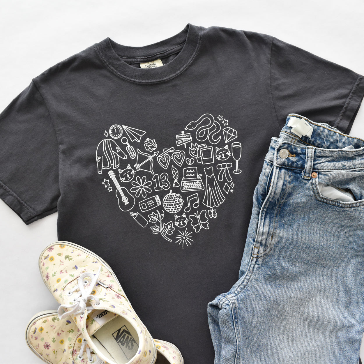 Eras Heart Tee (Charcoal)
