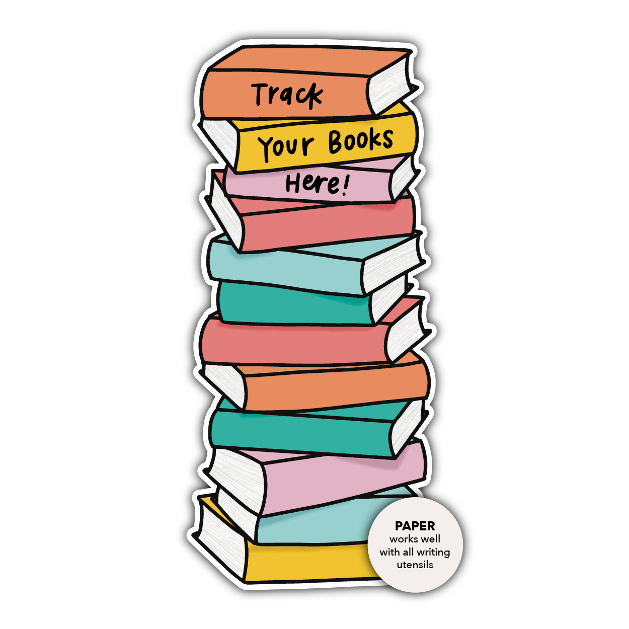Book Stack Bookmark (Sunny Days)