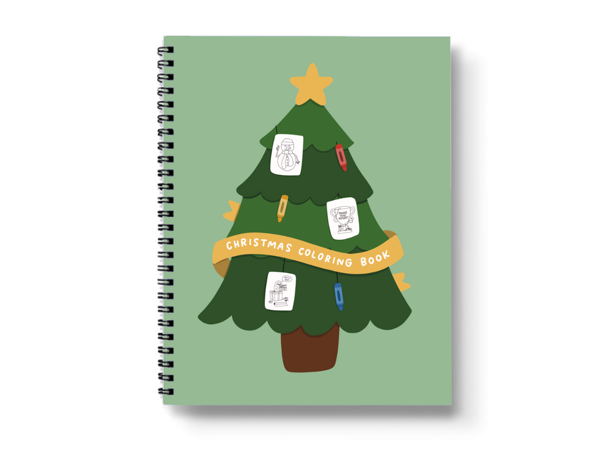 Tree Christmas Spiral Notebook for Kids Kids Notebook Cover Coloring  Personalized Holiday Gift for Kids Christmas Unique Gift 