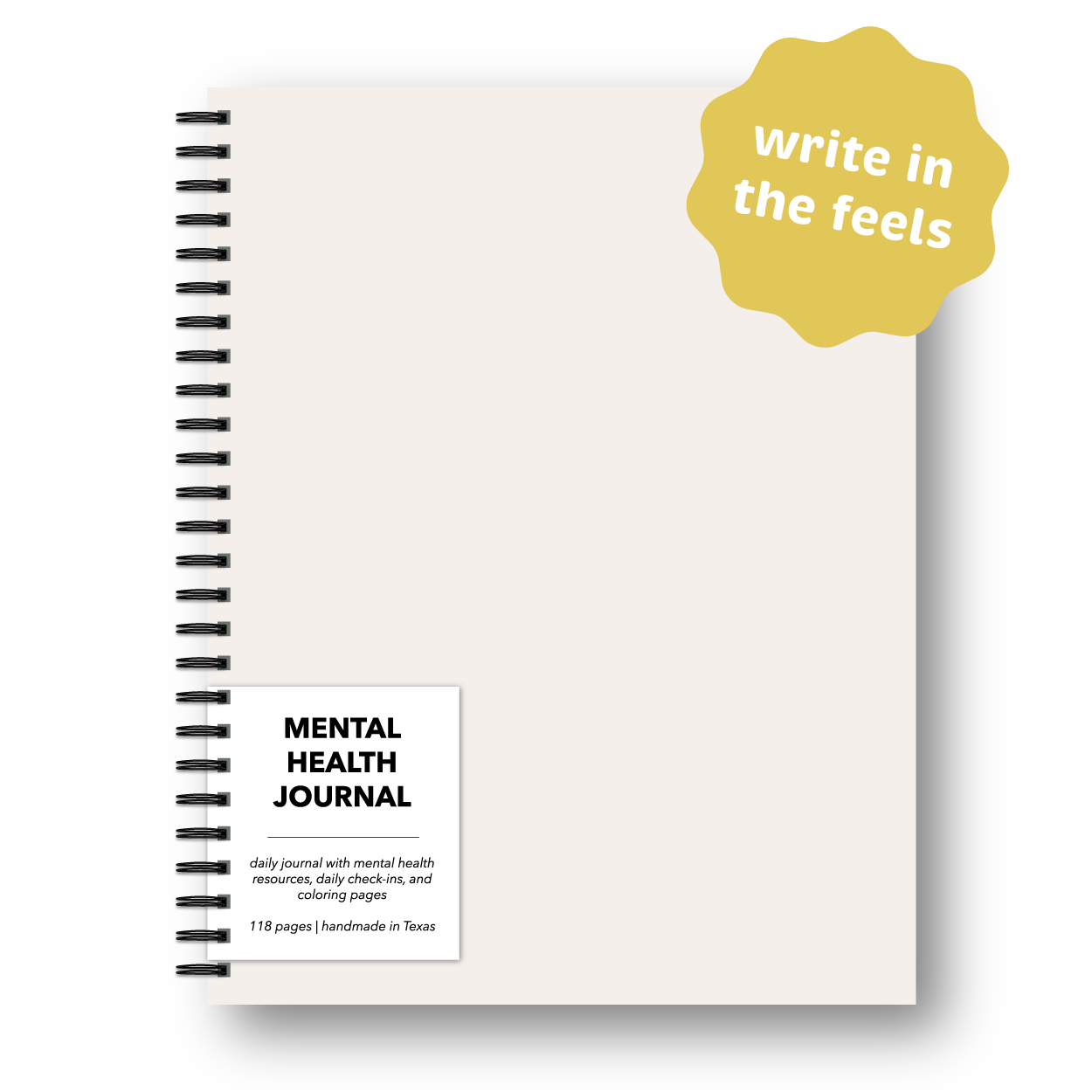 Write In The Feels Mental Health Journal