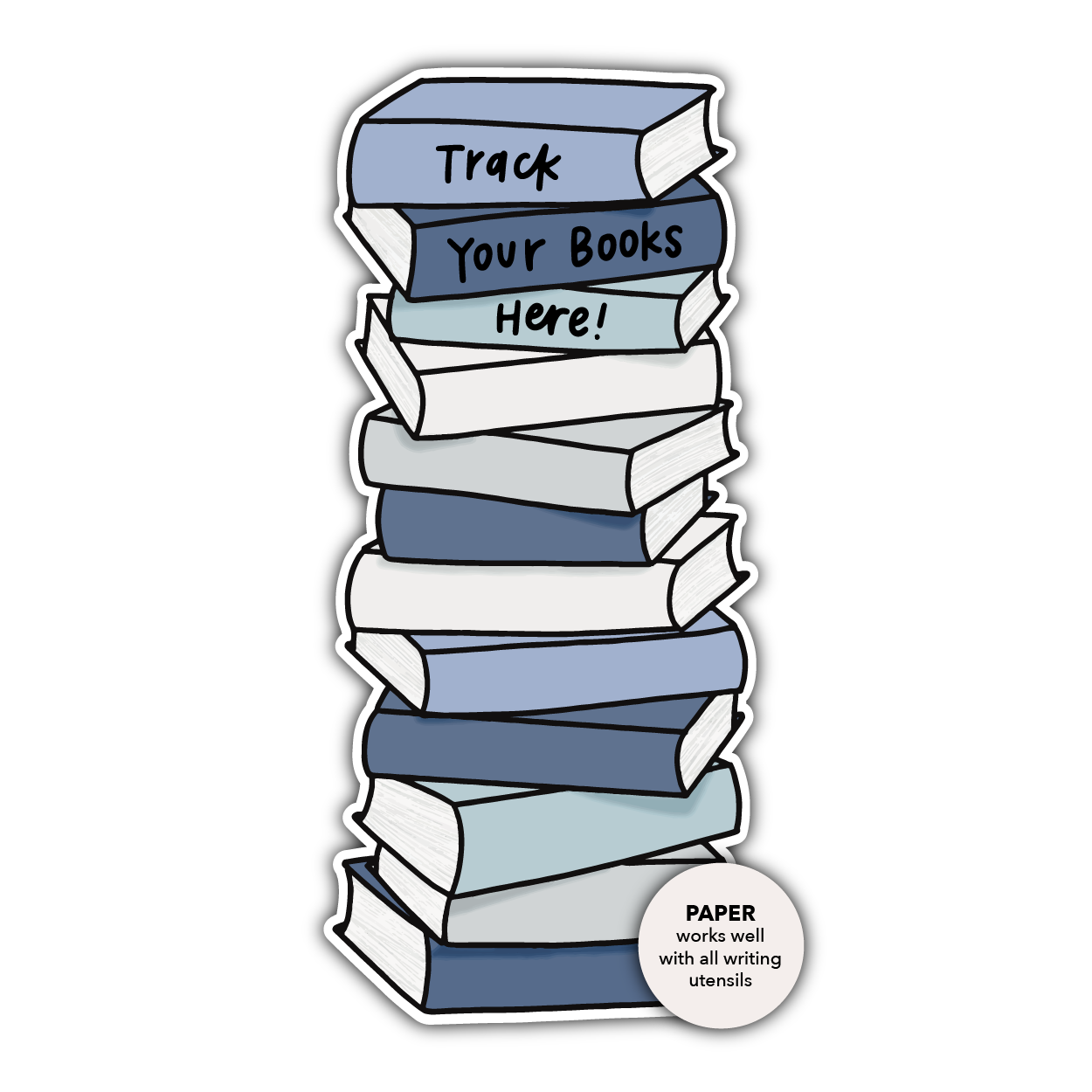 Book Stack Bookmark (Winter)