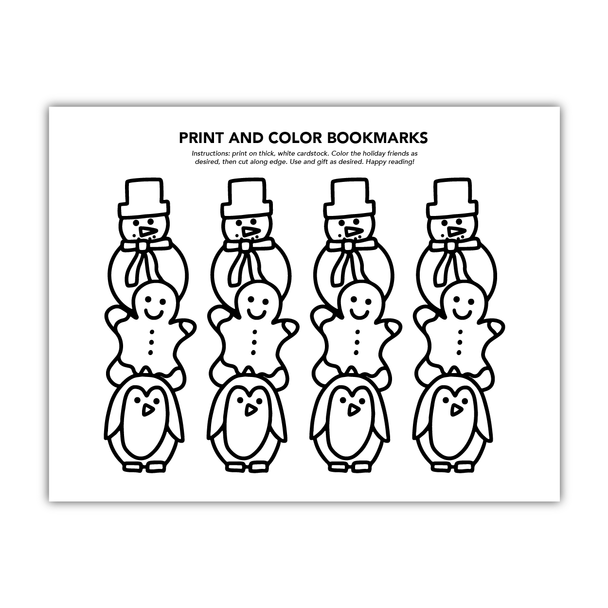 Winter Bookmarks (Digital Download)