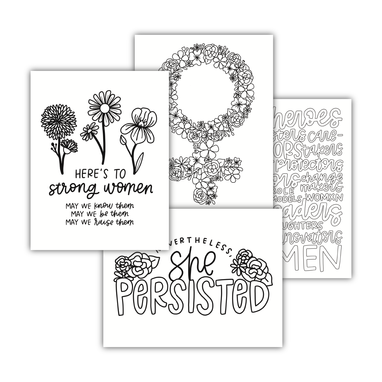 Women's Empowerment Coloring Sheets (Digital Download)