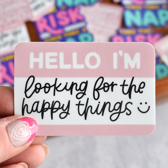 Hello / Happy Things Sticker