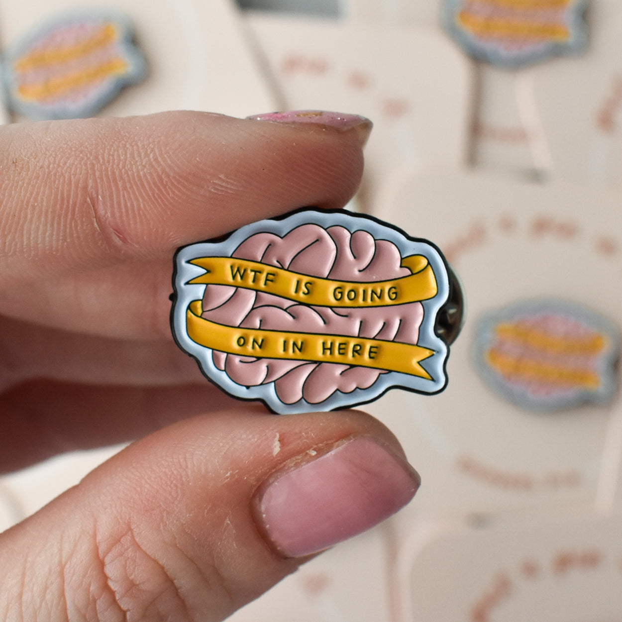 WTF Brain Pin