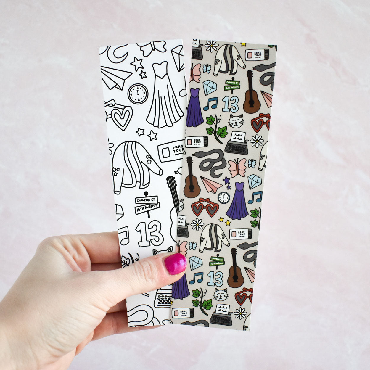 Eras Pattern Coloring Bookmark