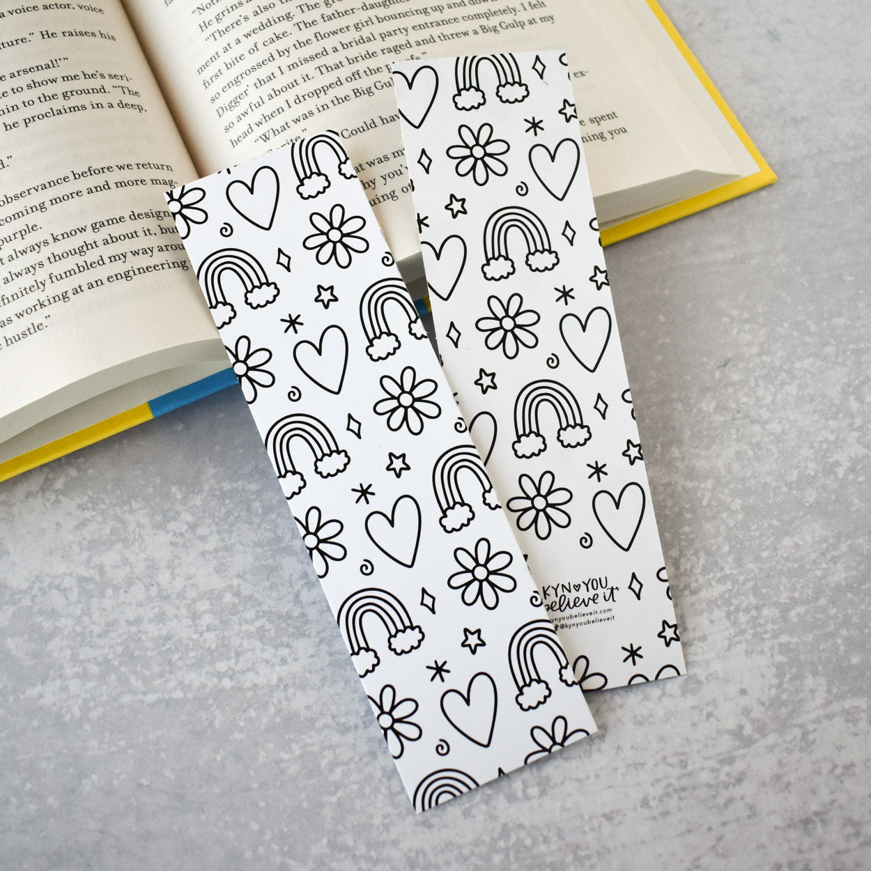 Rainbow Pattern Coloring Bookmark