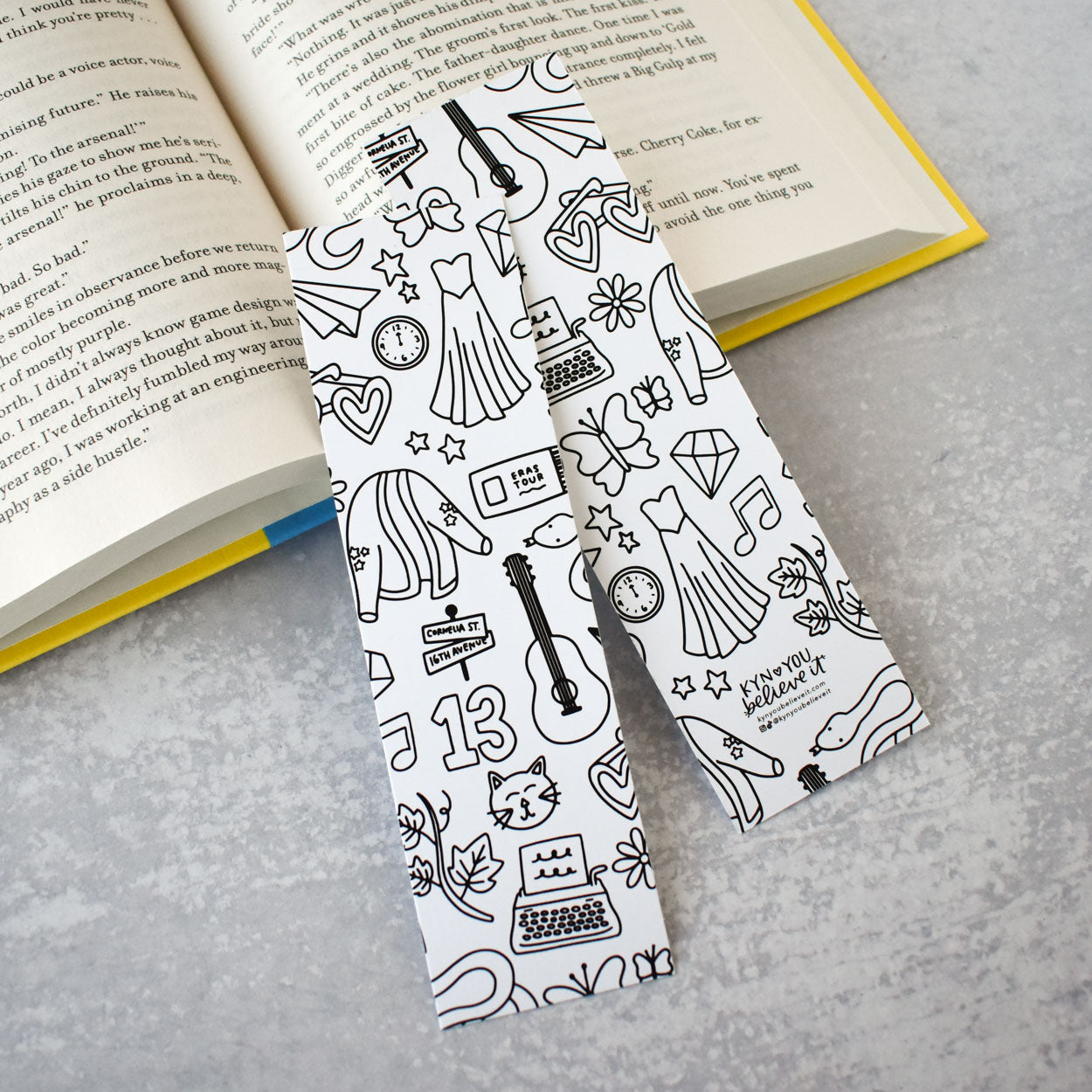 Eras Pattern Coloring Bookmark