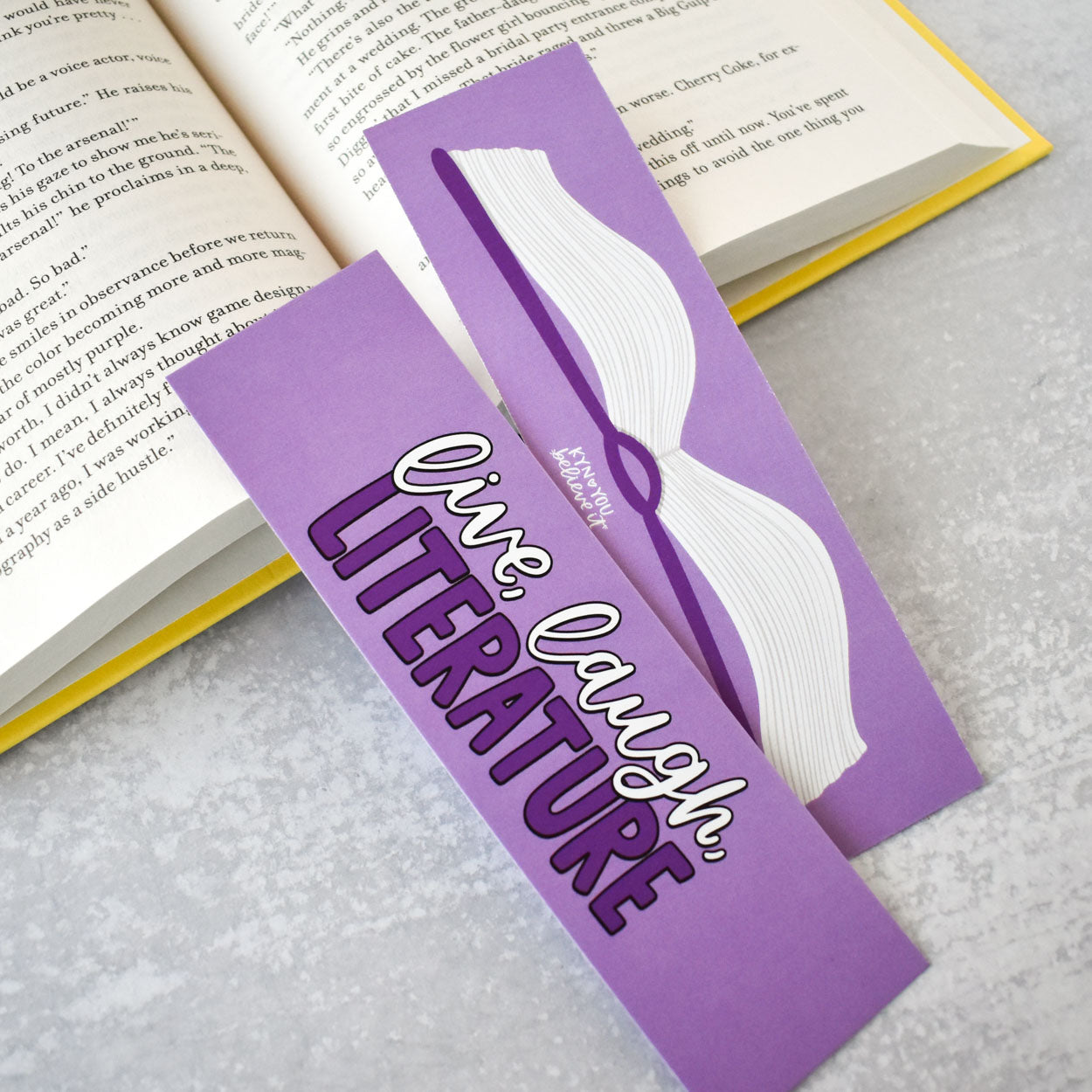 Live Laugh Literature Bookmark