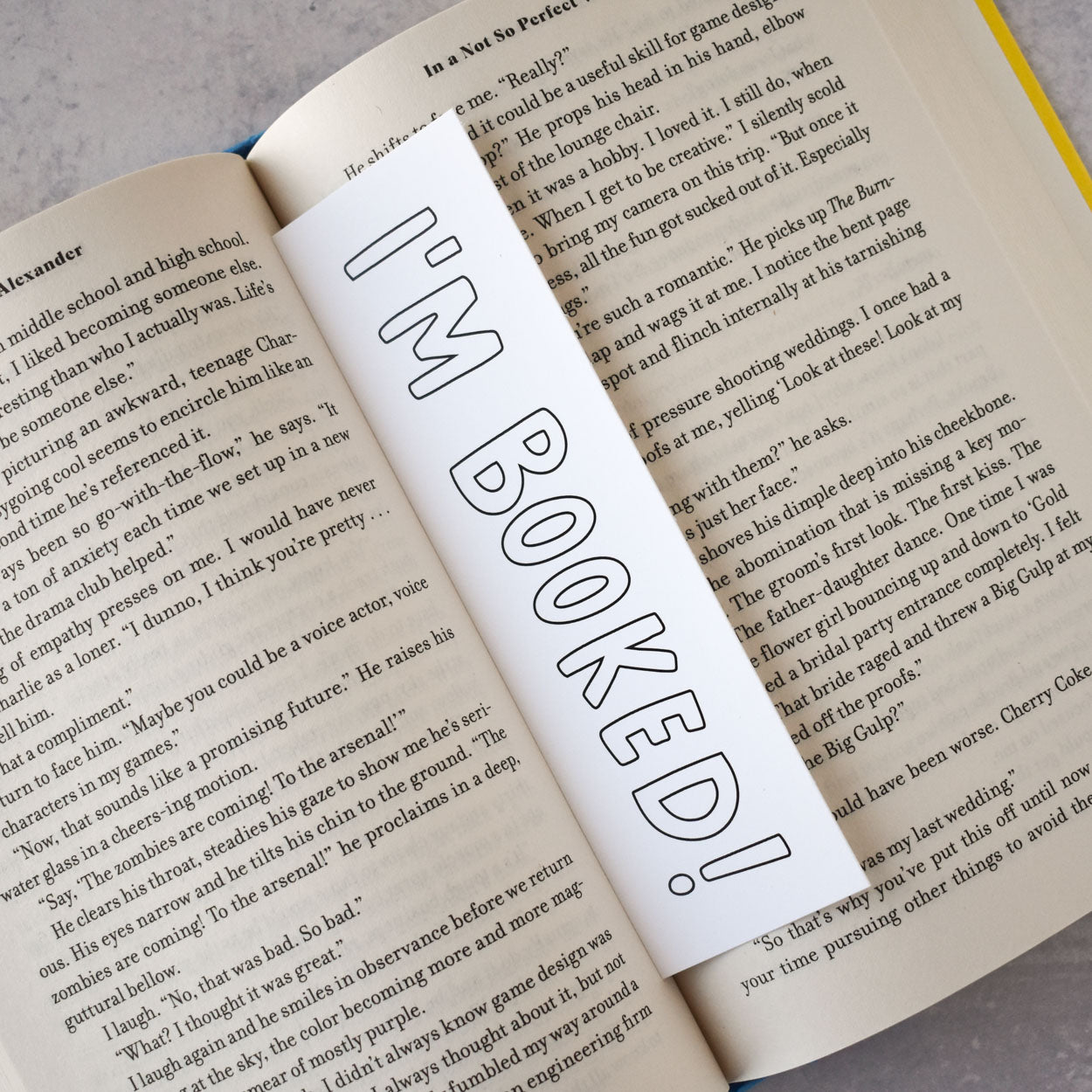 I'm Booked Coloring Bookmark