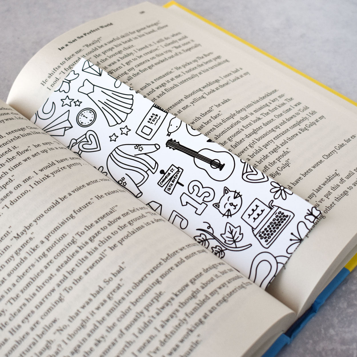 Eras Pattern Coloring Bookmark