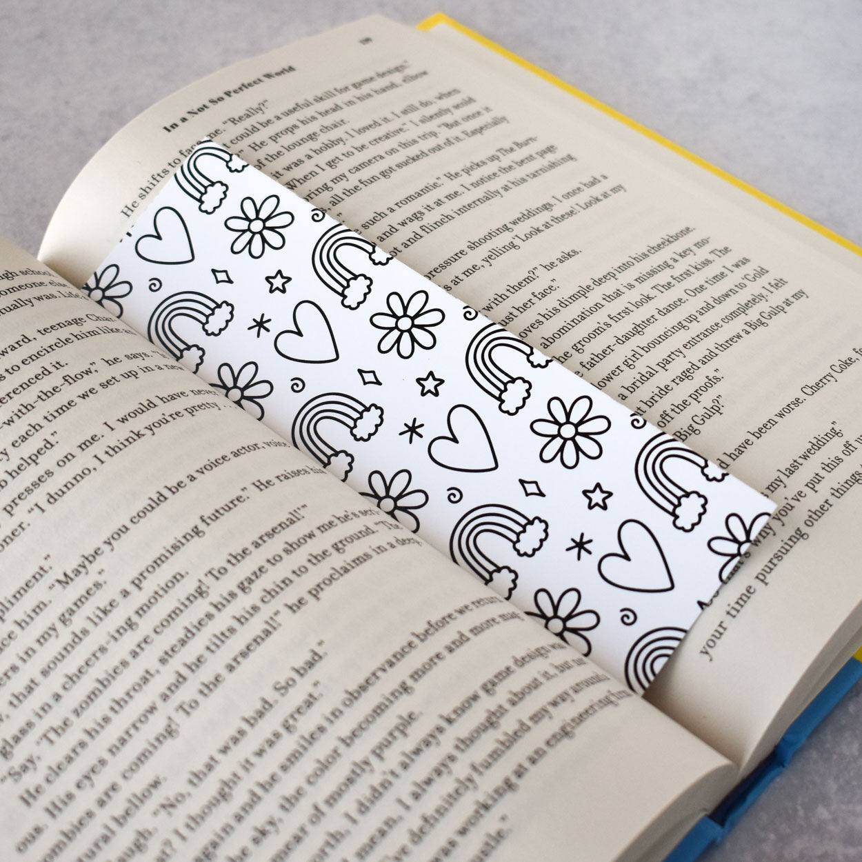 Rainbow Pattern Coloring Bookmark