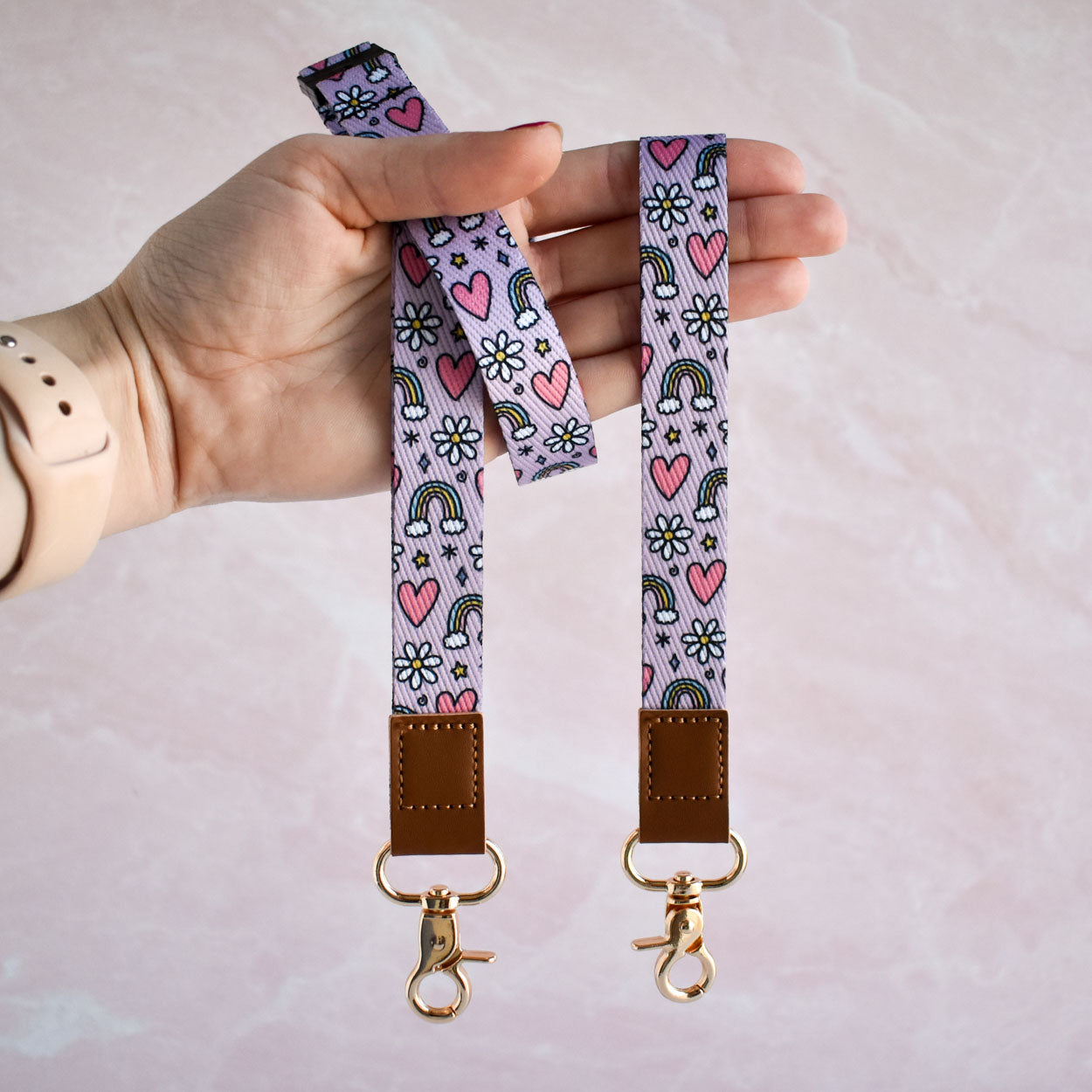 Rainbow Pattern Wristlet