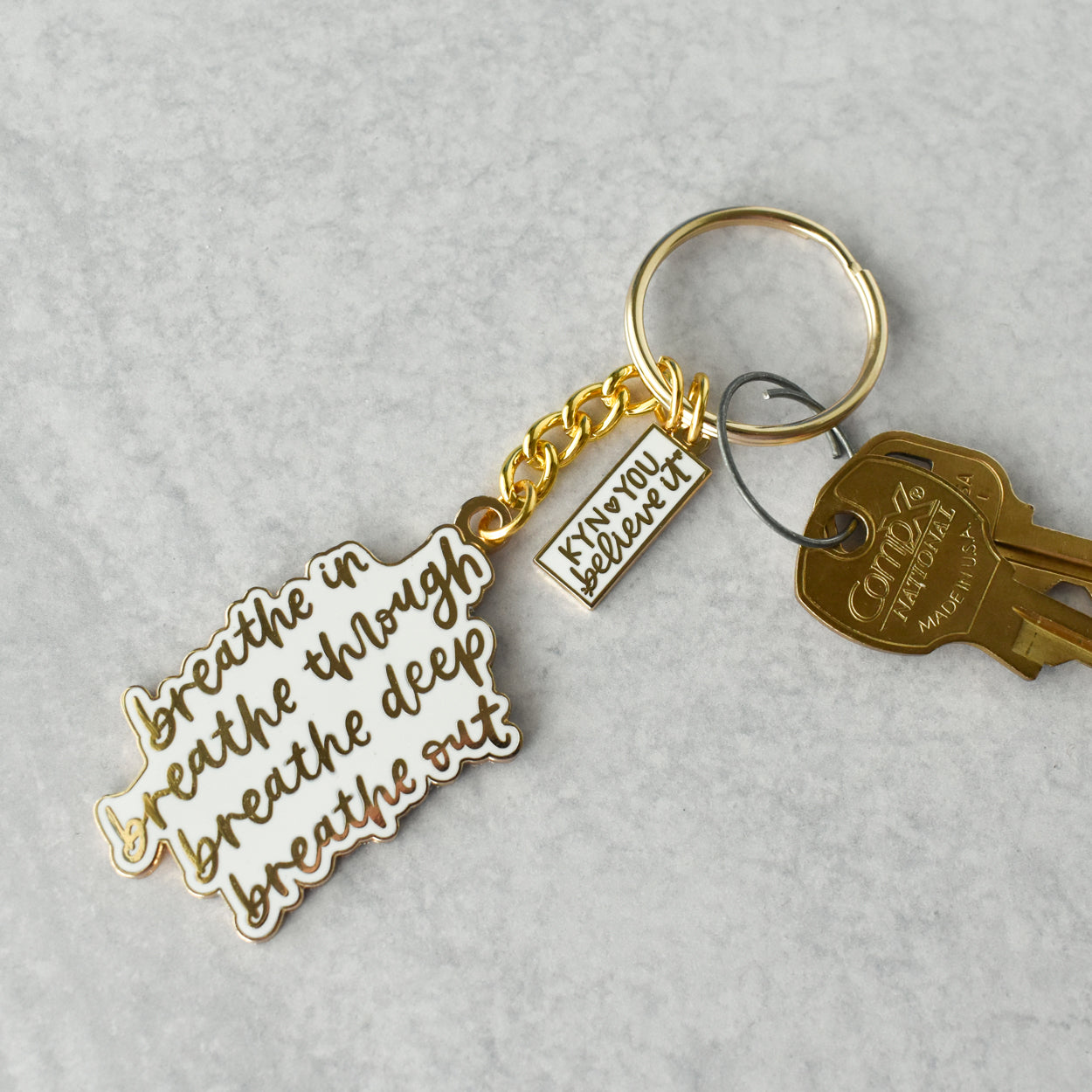 Breathe In Breathe Out Keychain